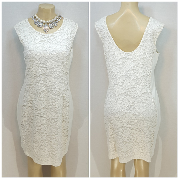 Apt. 9 Dresses & Skirts - APT. 9, Lace Overlay Dress, size Large